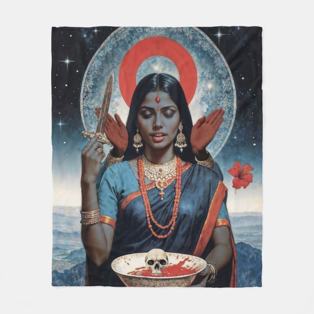 Sacred Kali Fleecefilt (Framsidan)