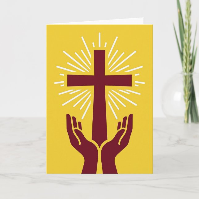 Sacred Light Cross Art Card Kort (Framsida)