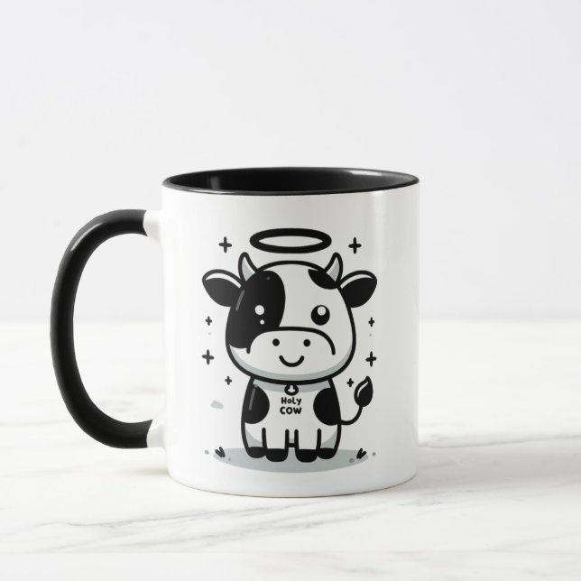  Sacred Moo-Ment Holy Cow Mug – Floating Cow  Mugg (Vänster)