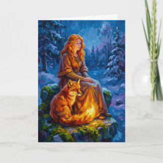 Sacred Nature: Celtic Goddess Brigid Art on Canvas Kort