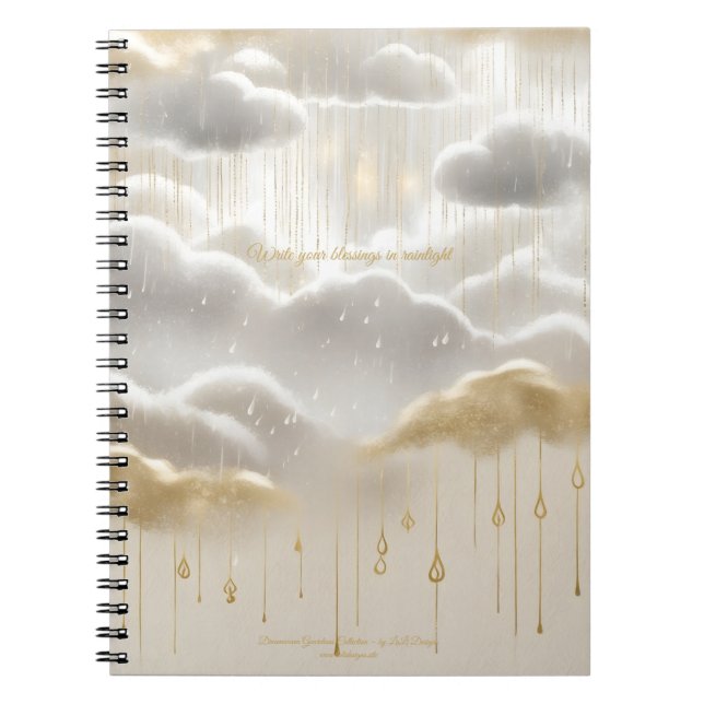 Sacred Rainlight Clouds Journal Anteckningsbok (Framsidan)