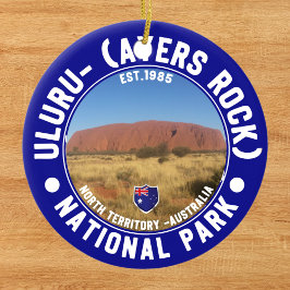 Sacred Rock of Australia – Uluru National Park Julgransprydnad Keramik