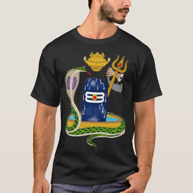 Sacred Shivlingam – Divine Mahadev Spiritual T-Shi T Shirt (Framsida)