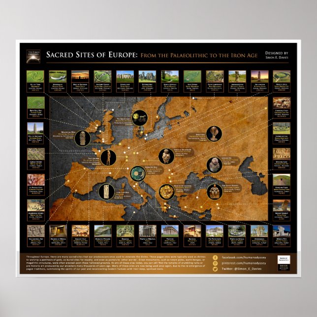 Sacred Sites of Europe Poster (Framsidan)