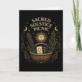 Sacred Solstice Picnic Litha Postcard Kort