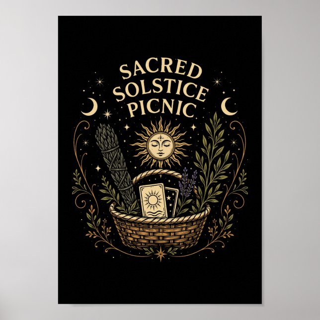Sacred Solstice Picnic Litha  Poster (Framsidan)