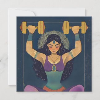Sacred Strength Goddess Encouragement Card Julkort