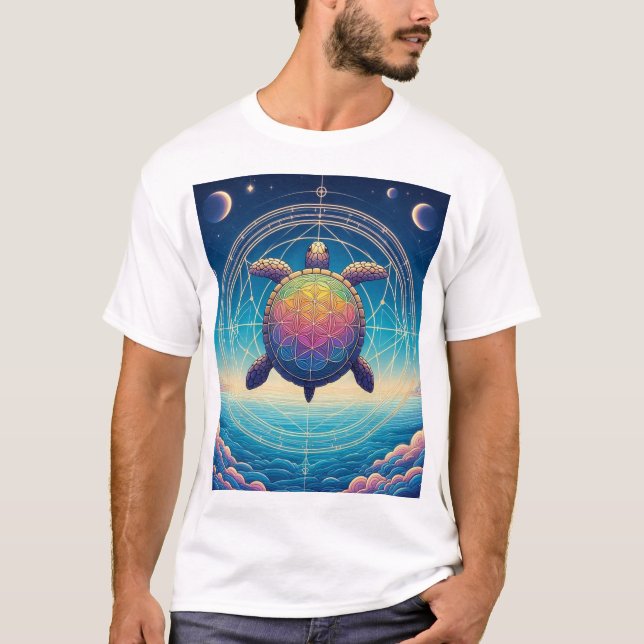 Sacred turtle  slow and steady wins the race! t shirt (Framsida)