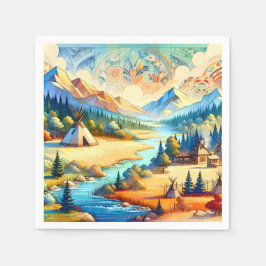 Sacred Valley - Native American Tribal Landscape Pappersservett