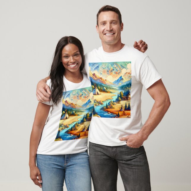 Sacred Valley Symbolic Expression Design T Shirt (Unisex)