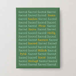 Sacred Words Button Knapp