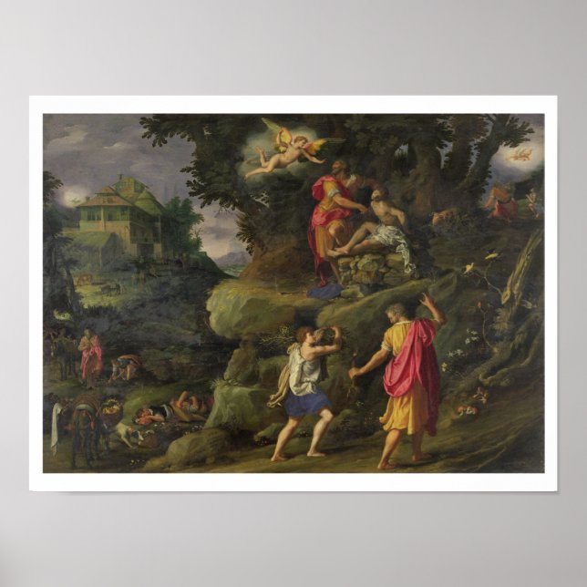 Sacrifice of Isaac, 1601 (olja på panelen) Poster (Framsidan)