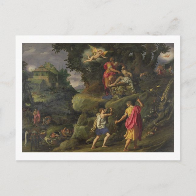 Sacrifice of Isaac, 1601 (olja på panelen) Vykort (Framsida)