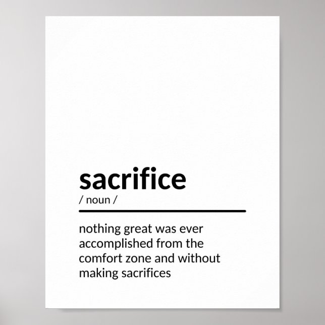 Sacrifice Satt Poster (Framsidan)