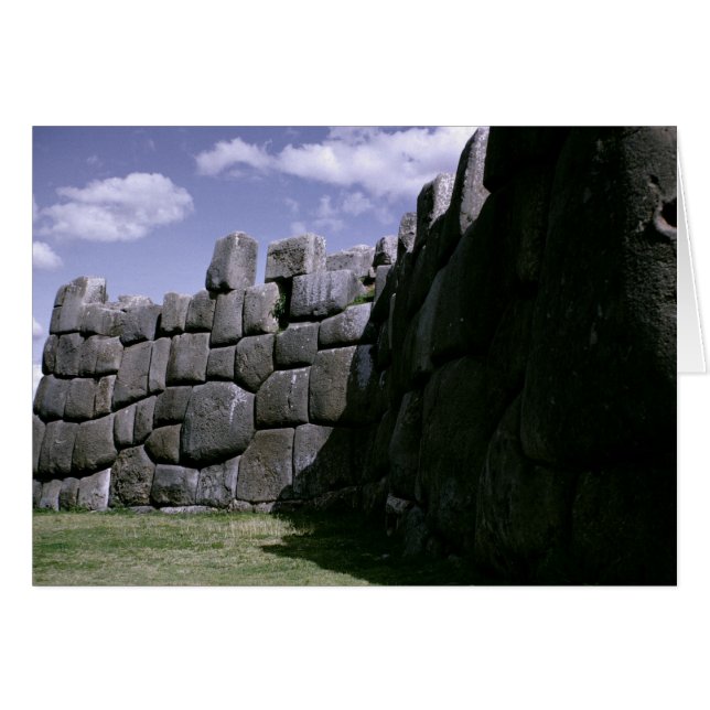 Sacsahuman Incan fästning Hälsningskort (Framsidan Horizontal)