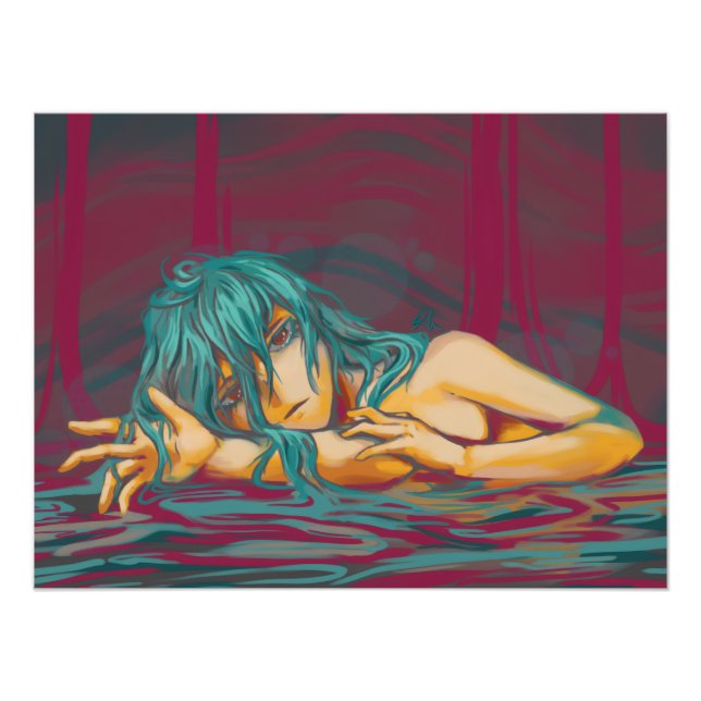 Sad Anime Fototryck (Framsidan)