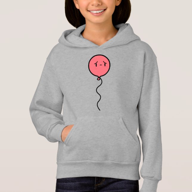 Sad Balloon Mak Hoodie T Shirt (Framsida)