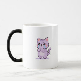 Sad Cat Cute Cartoon Character Magisk Mugg