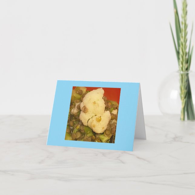 Sad 😢 Cauliflower Face Tack Kort (Framsida)