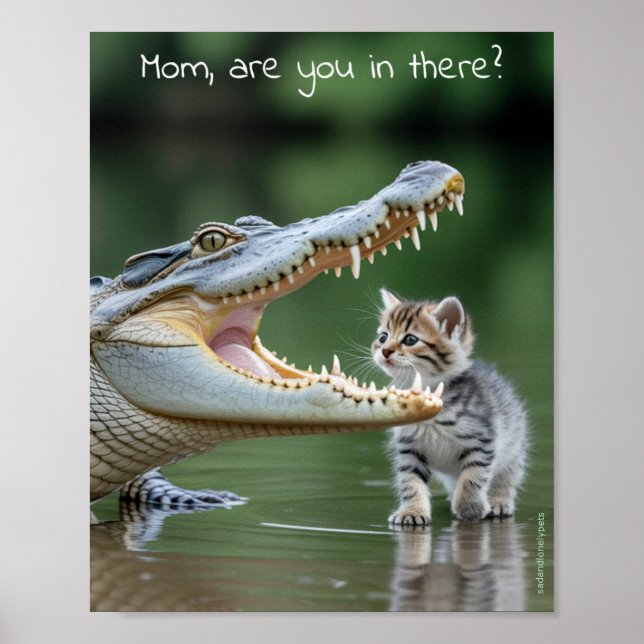 Sad Lonely Pets Poster Print: Mom Are You in There (Framsidan)