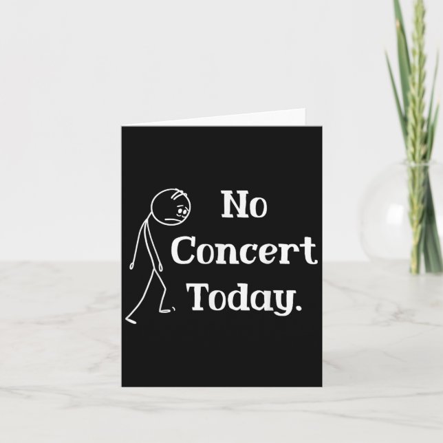 Sad Stick Figure Music Concert Lovers Tee - No Con Kort (Framsida)
