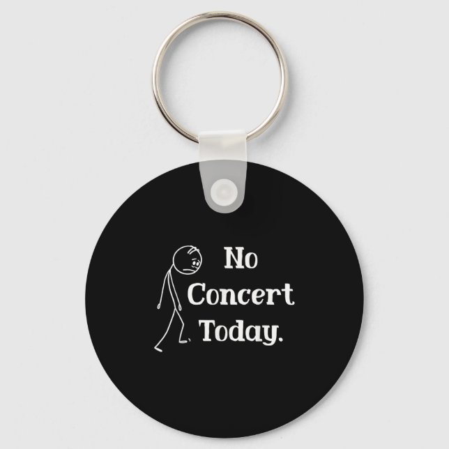 Sad Stick Figure Music Concert Lovers Tee - No Con Nyckelring (Framsida)