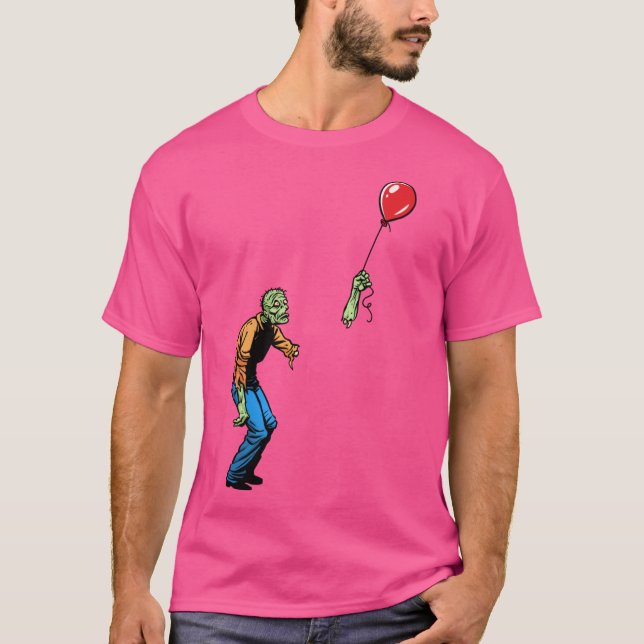Sad Zombie with Balloon boy T Shirt (Framsida)