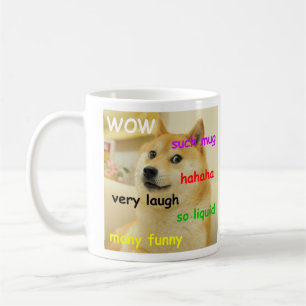 Sådan Doge Meme Mycket Hund Rolig Mugg