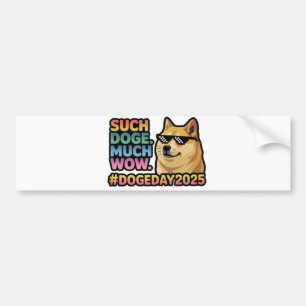 Sådan doge mycket Wow Bumper Sticker-Funny Doge Me Bildekal
