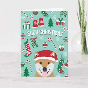 Sådan juldoge Shiba Inu-julkort Helgkort