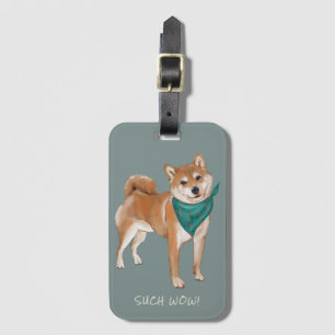 Sådan Wow! Cute Doge Shibe Bagagebricka