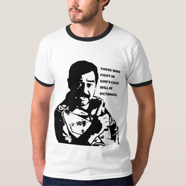 Saddam Hussain T Shirt (Framsida)