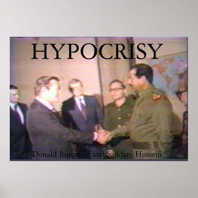 Saddam och Rummy gör ett avtal Poster (Framsidan)