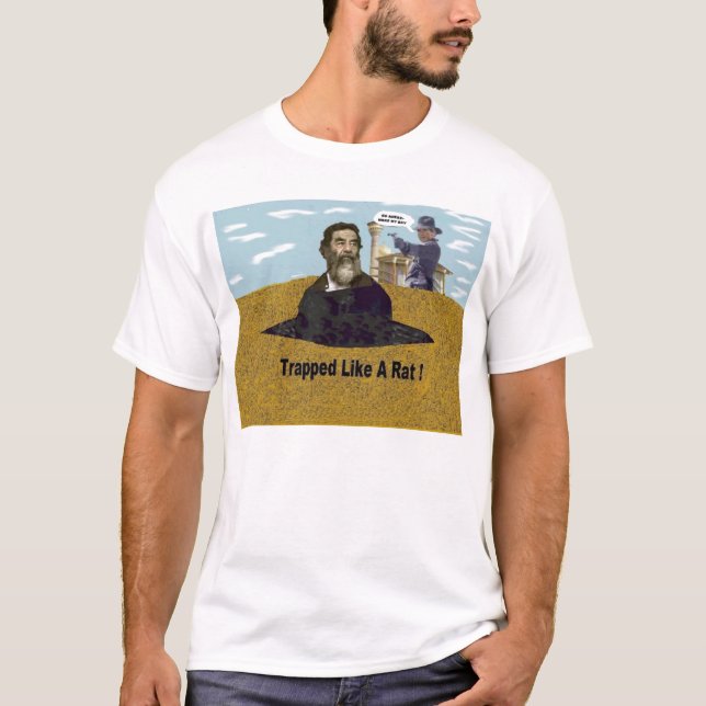 Saddam tillfångatagande tee shirt (Framsida)