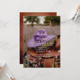 Saddel på stängslet med Hat Brunch och Bubly Inbjudningar