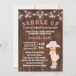 Saddla upp en liten Cowgirl är hennes lilla babysk Inbjudningar
