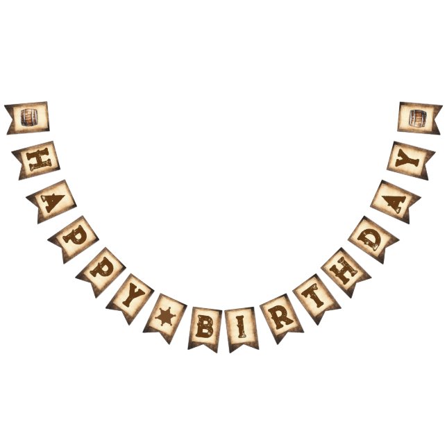 Saddla upp Land Western Cowboy Vimplar (Alla)