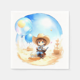 Saddla upp sig: Western barnstödsmaskin för barn Pappersservett