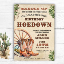 Saddla upp! Western Hoedown Födelsedagsfest Cowboy