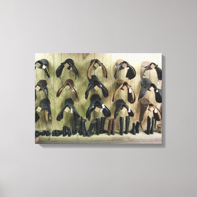 Saddlar och Booter Canvastryck (Framsida)