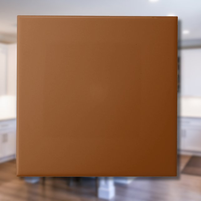 Saddle Brown Solid Färg | Klassisk Elegant Kakelplatta (Skapare uppladdad)