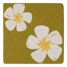 Saddle Brown, vit Orchid Trivet