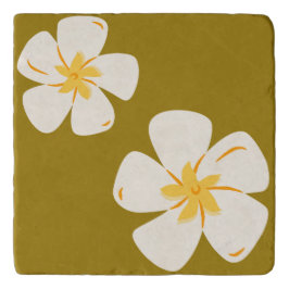 Saddle Brown, vit Orchid Trivet