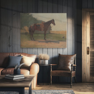 "Saddle Horse in Farm Yard" av Winslow Homer Canvastryck