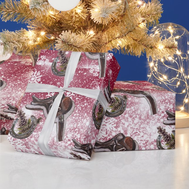 saddle horse shoe pinecones,snow presentpapper (Helgdagar)