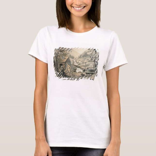 "Saddle Mending", Poster för "Davy Crockett starr" Tee Shirt (Framsida)