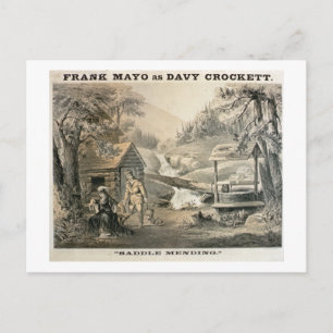 "Saddle Mending", Poster för "Davy Crockett starr" Vykort