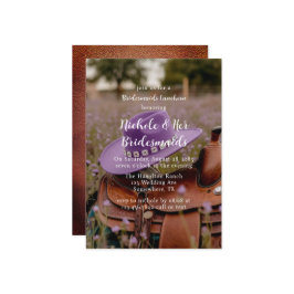 Saddle på staketet med Hat Bridesmaids Luncheon Inbjudningar