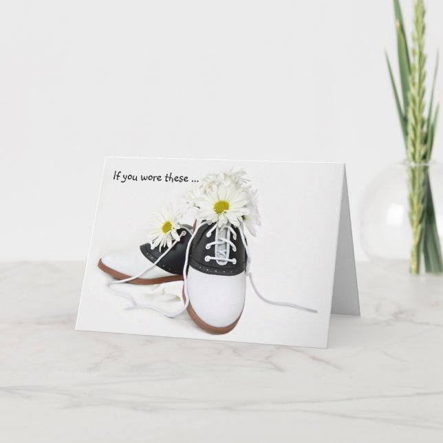 Saddle Shoes Birthday Kort (Framsida)