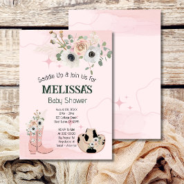 Saddle Up Baby Shower Rustic Cowgirl Theme Inbjudningar